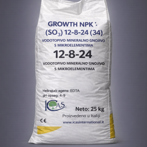 Vodotopivo mineralno gnojivo GROWTH NPK (SO₃) 12-8-24 s mikroelementima