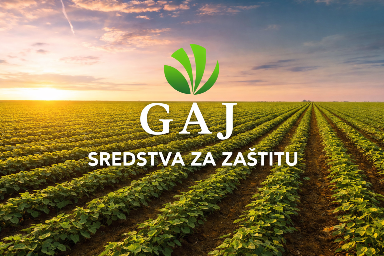 GAJ sredstva za zaštitu – poljoprivredno polje s GAJ logom